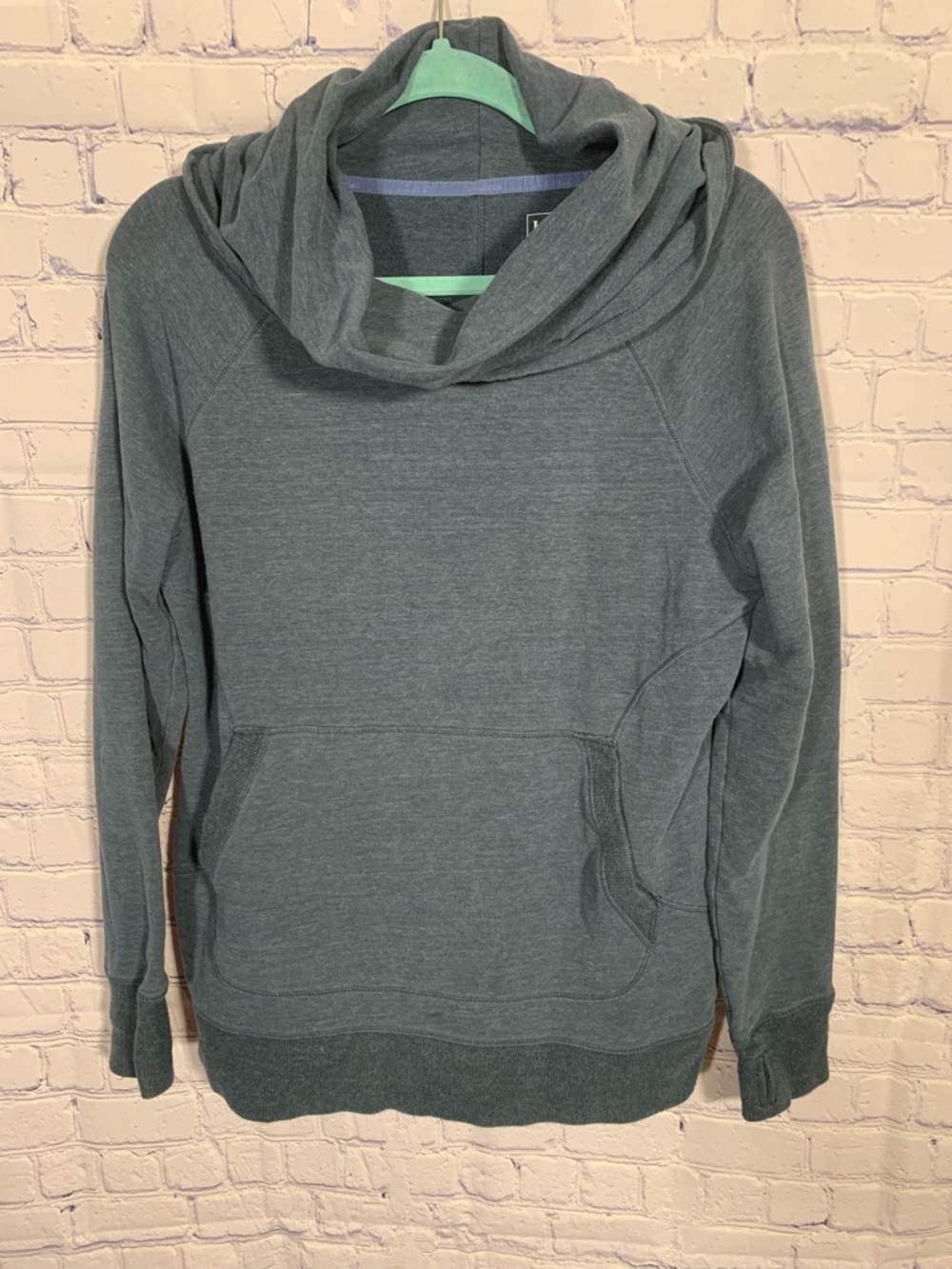 L.L.Bean Womens Cozy Cowl Neck Pullover Blue Size L Casual Layer Outside